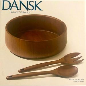 DANSK HAMUND Salad Bowl and Spoon Set
